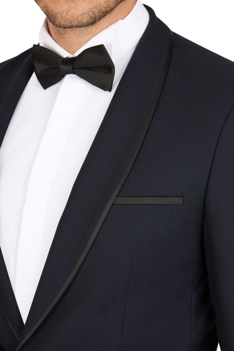 SK42SF18M004-Navy-002-3 Shawl Lapel Slim Fit Tuxedo