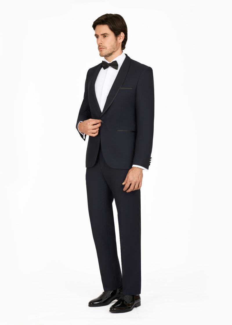 SK42SF18M004-Navy-002-5 Shawl Lapel Slim Fit Tuxedo