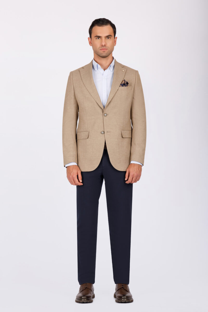 SK41SF04M004-Coffee-016-4 Slim Fit Blazer