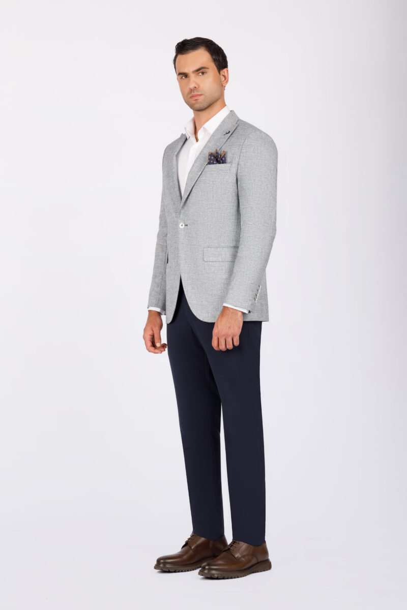 SK41SF04M005-Navy-grey-002-5-1 Slim Fit Blazer
