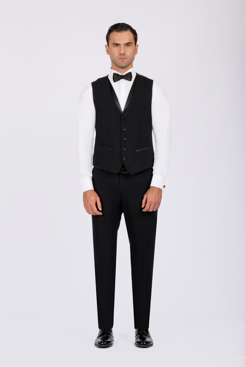 Brocade Wedding Suit with Shawl Satin Lapel