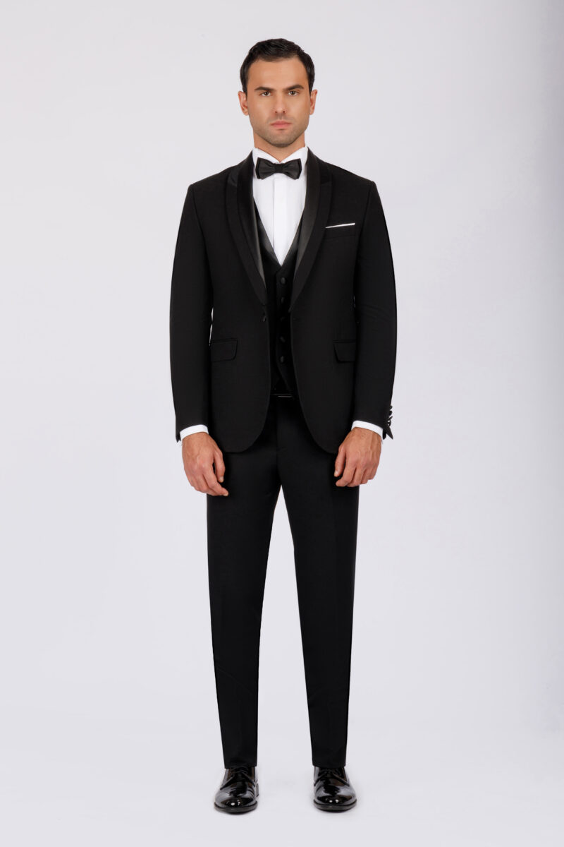SK41sF18M014-Black-081-1 Wedding Suit with Removable Shawl Satin Lapel