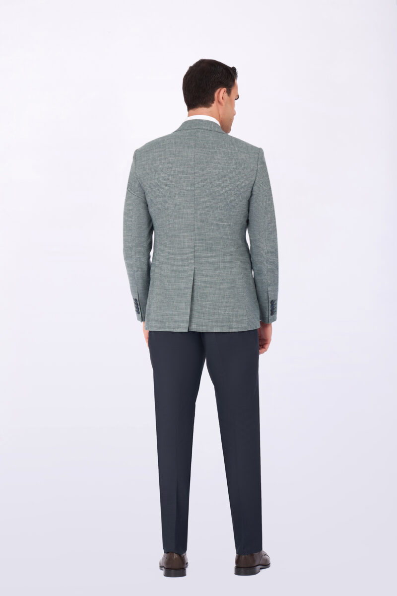 Slim Fit Suit with Peak Lapel & Mismatch Design