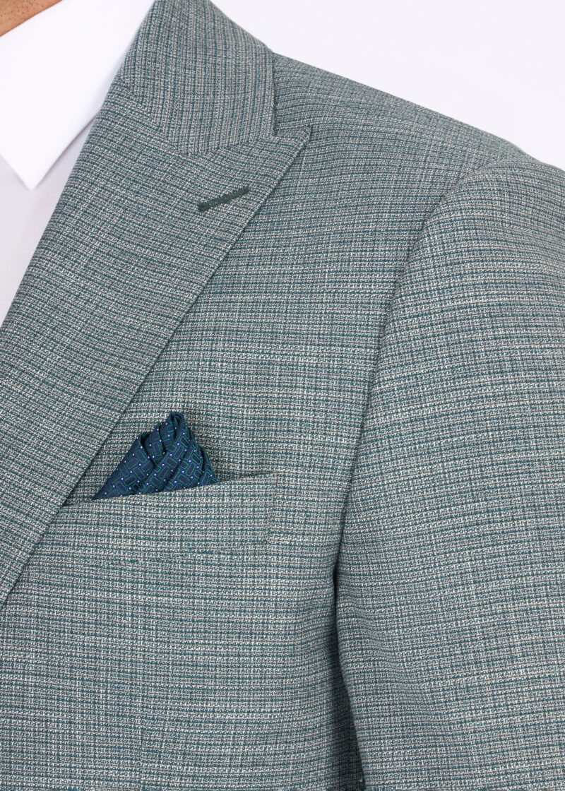 Slim Fit Suit with Peak Lapel & Mismatch Design
