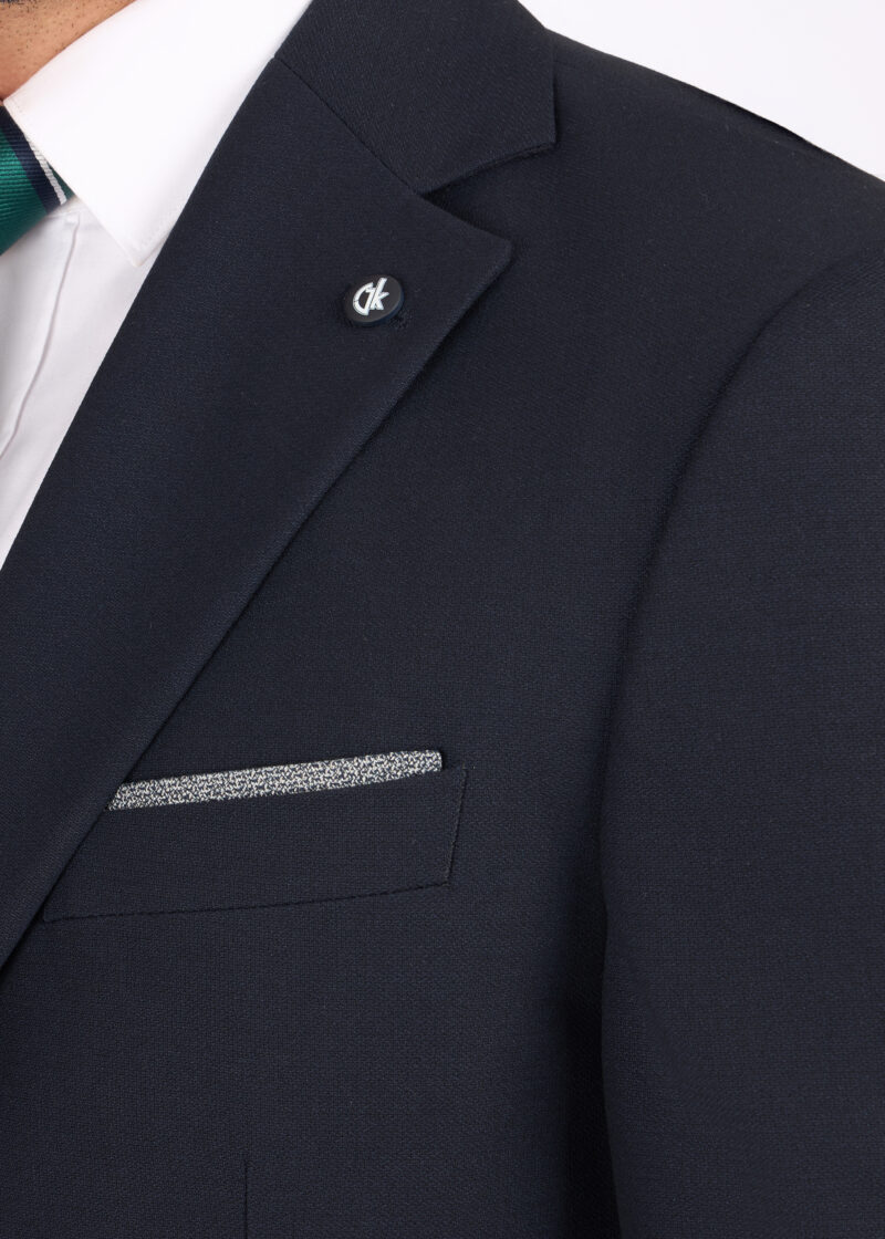 Sk41sf02m026-Navy-002-5 Slim Fit Suit with Notch Lapel & Double Face Vest