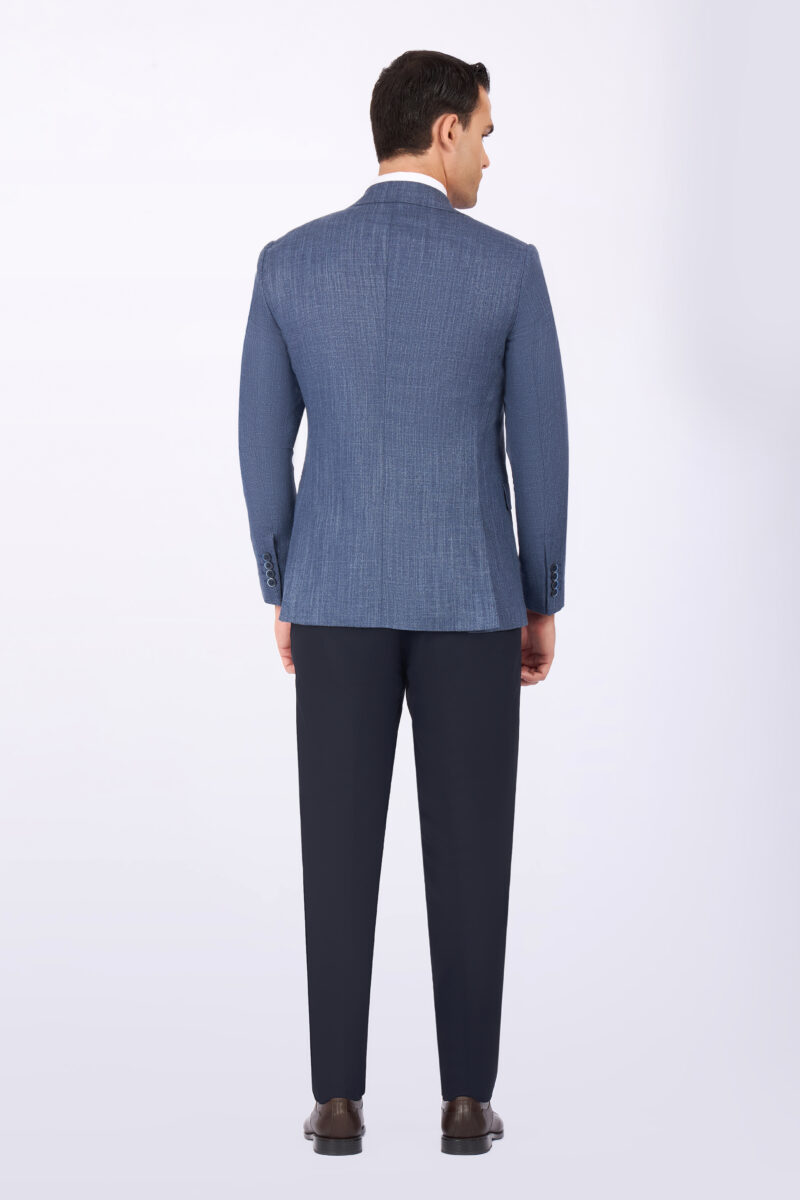 Slim Fit Suit with Notch Lapel & Mismatch Detailing