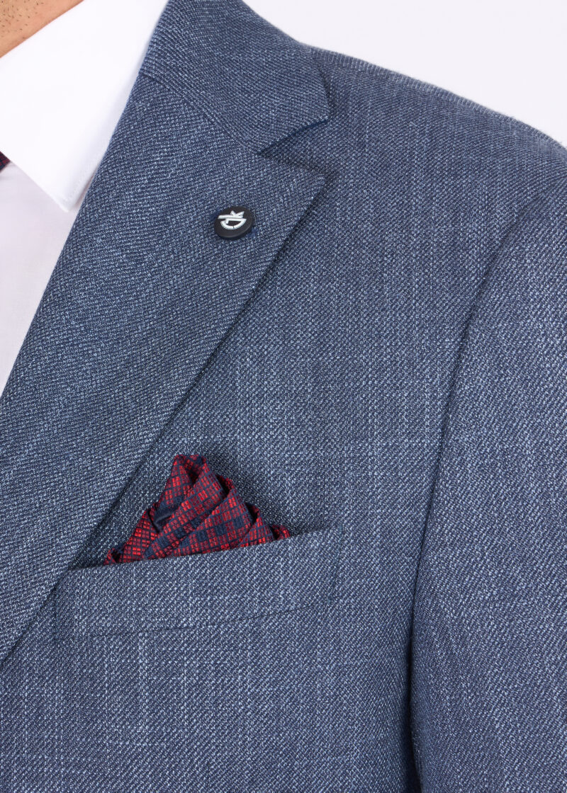 Slim Fit Suit with Notch Lapel & Mismatch Detailing