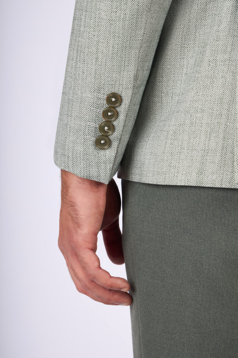 Slim Fit Suit with Notch Lapel & Mismatch Detailing