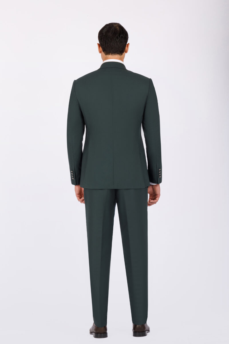 Sk41sf02m030-Dark-green-107-3 Double Breasted Slim Fit Suit