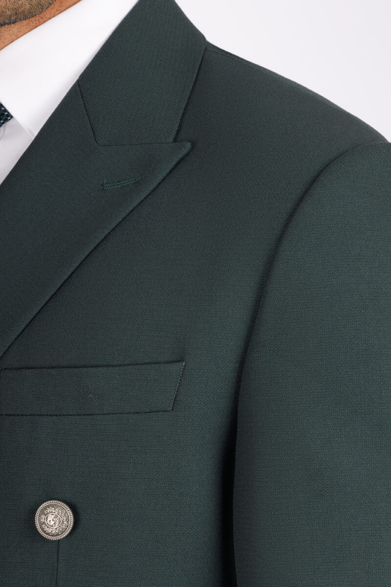 Sk41sf02m030-Dark-green-107-5 Double Breasted Slim Fit Suit