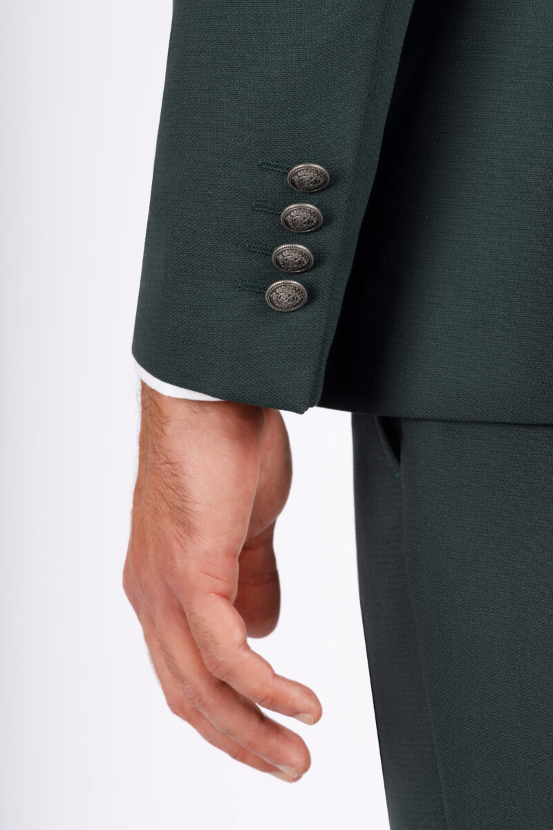 Sk41sf02m030-Dark-green-107-6 Double Breasted Slim Fit Suit