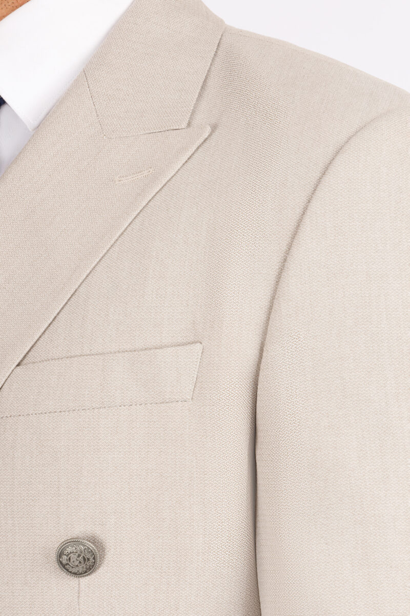 Sk41sf02m030-Greige-005-5 Double Breasted Slim Fit Suit