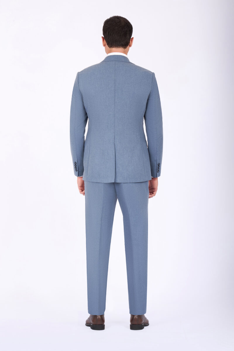 Slim Fit Suit with Peak Lapel & Single-Breasted Vest