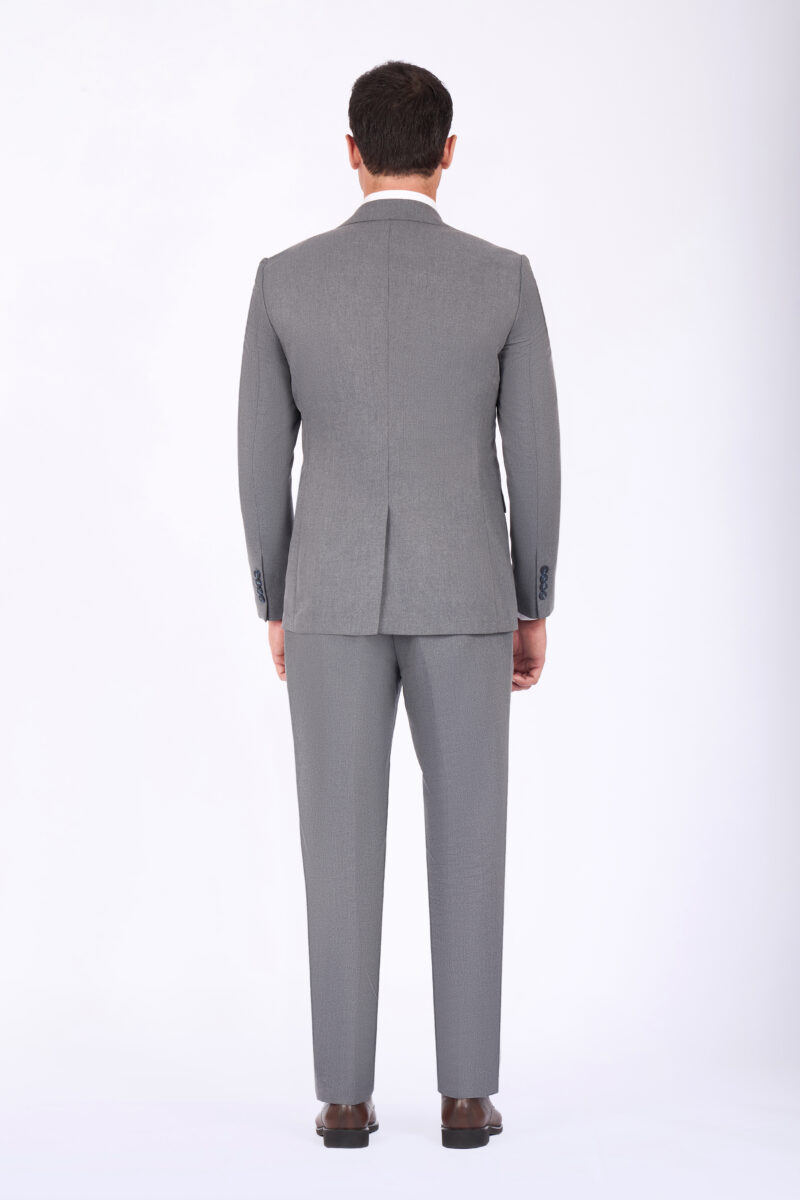 Slim Fit Suit with Peak Lapel & Single-Breasted Vest